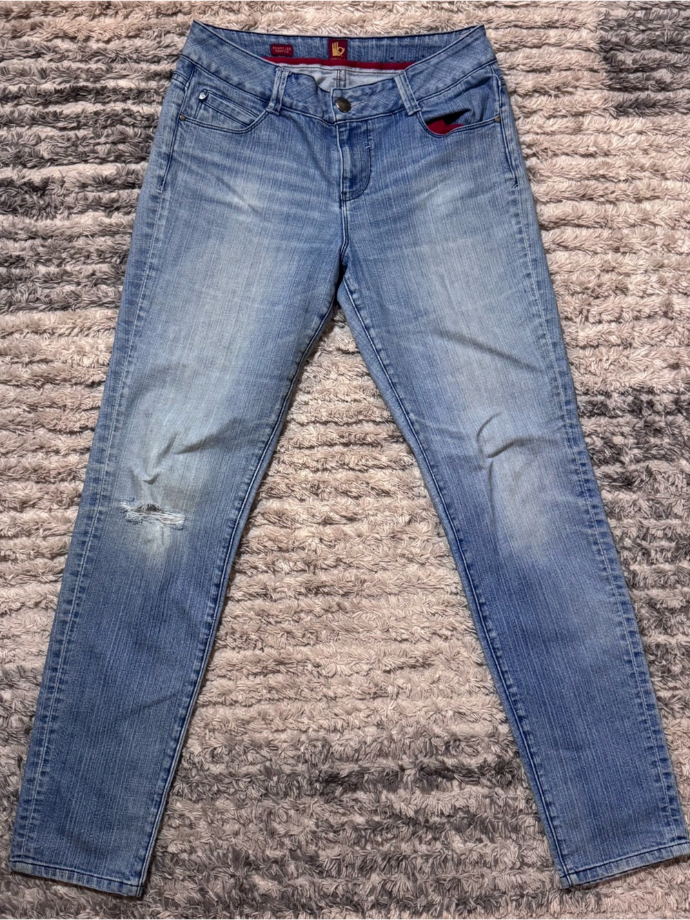 Sasson Ooh La La Skinny Shuffle Light Wash Jeans